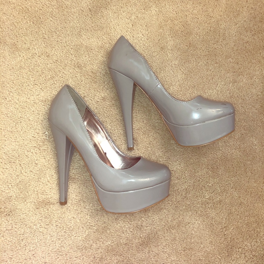 Steve Madden Grey Platform Heels